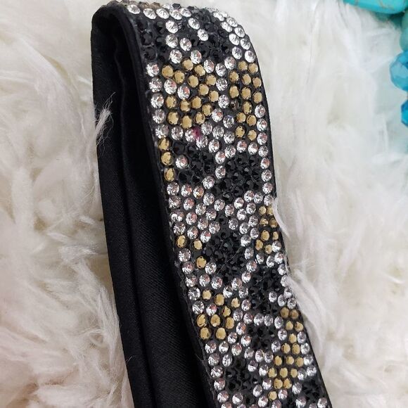 Victoria's Secret BRAZILIAN MEDIUM Black Crystals Cheetha Print Very Sexy - Picture 2 of 6